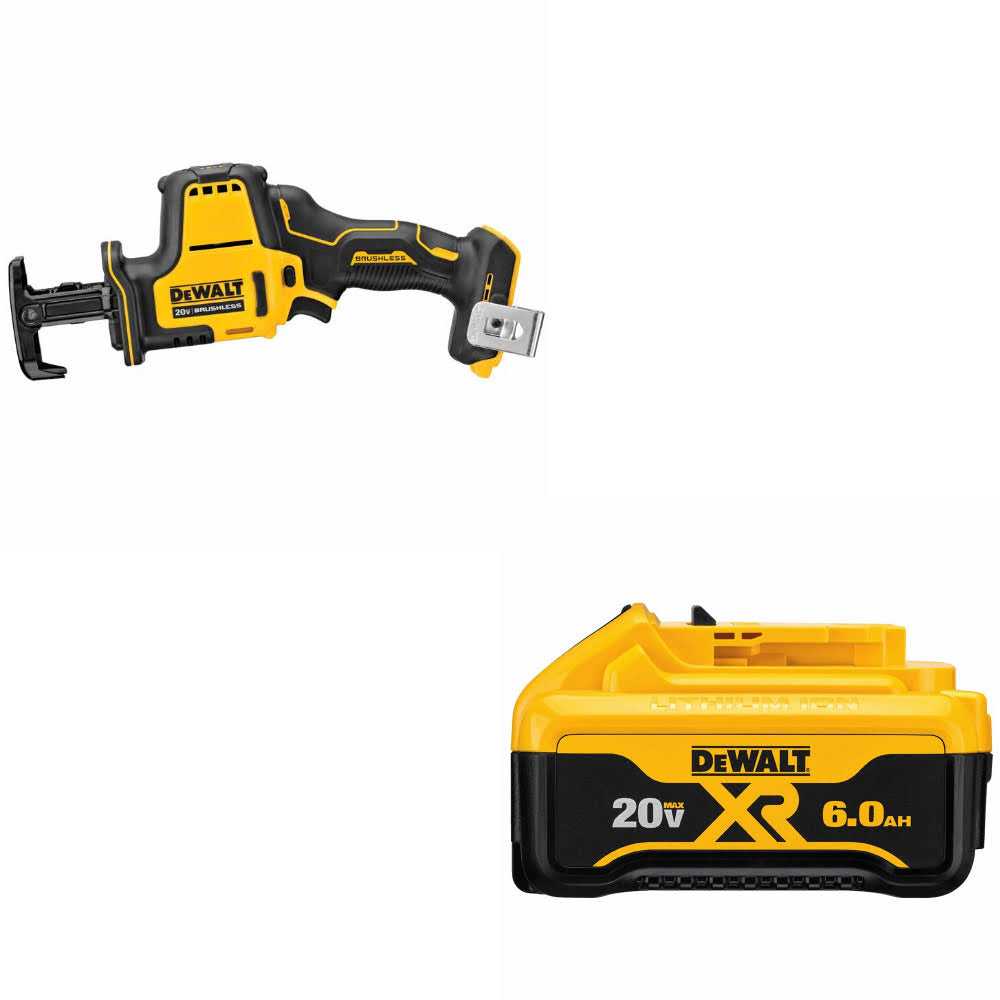 DeWalt DCS369B ATOMIC 20V MAX Recip Saw W/ FREE DCB206 20V MAX XR Battery Pack