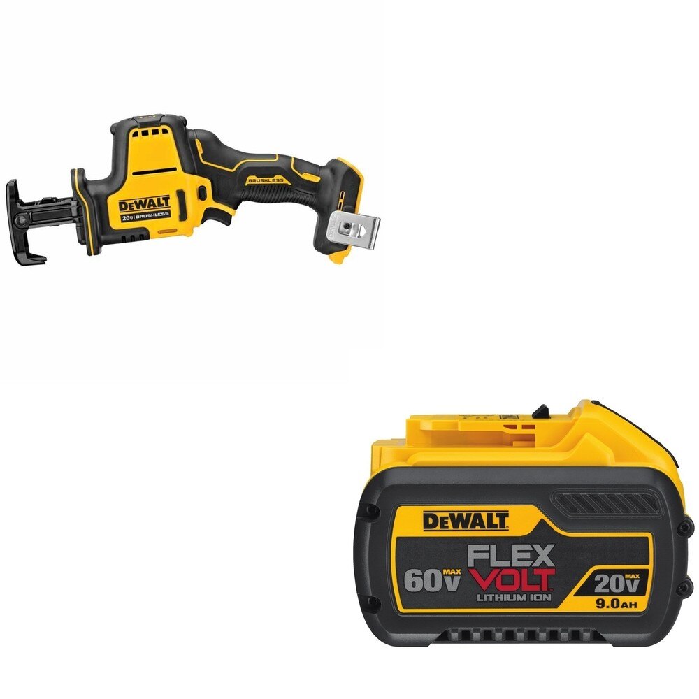 DeWalt DCB609 FLEXVOLT 20V/60V MAX 9.0Ah Battery W/ DCS369B One-Handed Recip Saw