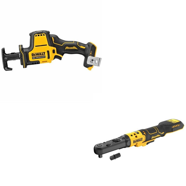 DeWalt DCF510B 20V MAX XR Sealed Head Ratchet W/ DCS369B One-Handed Recip Saw