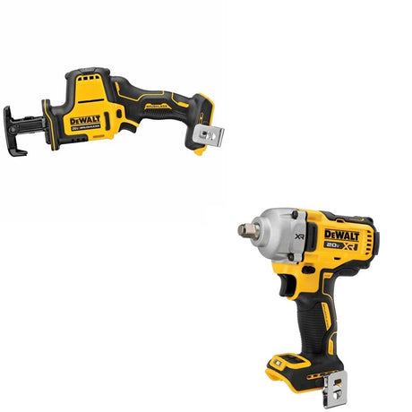 DeWalt DCF891B 20V MAX XR 1/2 in. Mid-Range Impact Wrench W/ DCS369B One-Handed Recip Saw