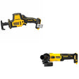 DeWalt DCG407B 20V MAX 4-1/2 in. Slide-Switch Grinder W/ DCS369B One-Handed Recip Saw
