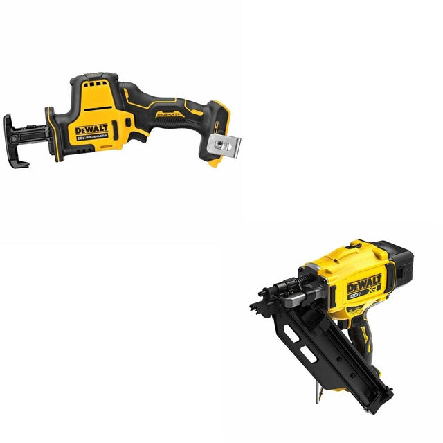 DeWalt DCN930B 20V MAX XR 30-Degree Framing Nailer W/ DCS369B One-Handed Recip Saw