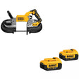 DeWalt DCS374B 20V MAX Deep Cut Band Saw W/ DCB204-2 4.0Ah Battery 2-Pack