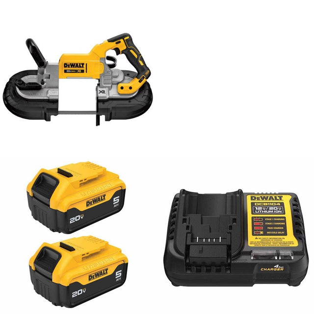 DeWalt DCS374B Band Saw Kit W/ FREE DCB205-2 Battery 2-Pack and FREE DCB1104 Charger