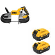 DeWalt DCS374B 20V MAX Band Saw, Bare W/ DCB205-2 20V MAX 5Ah Battery 2-Pack