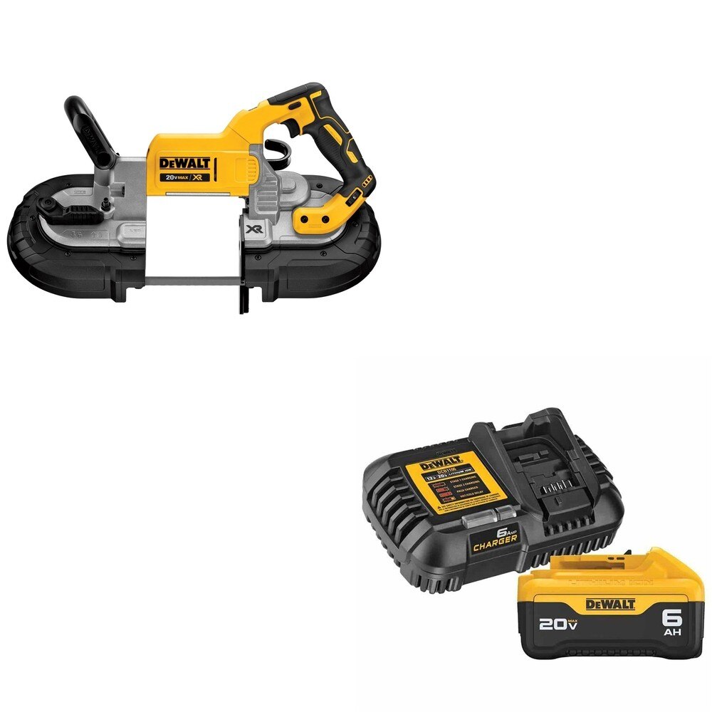 DeWalt DCS374B 20V MAX Deep Cut Band Saw W/ DCB206C 6.0Ah Battery Kit