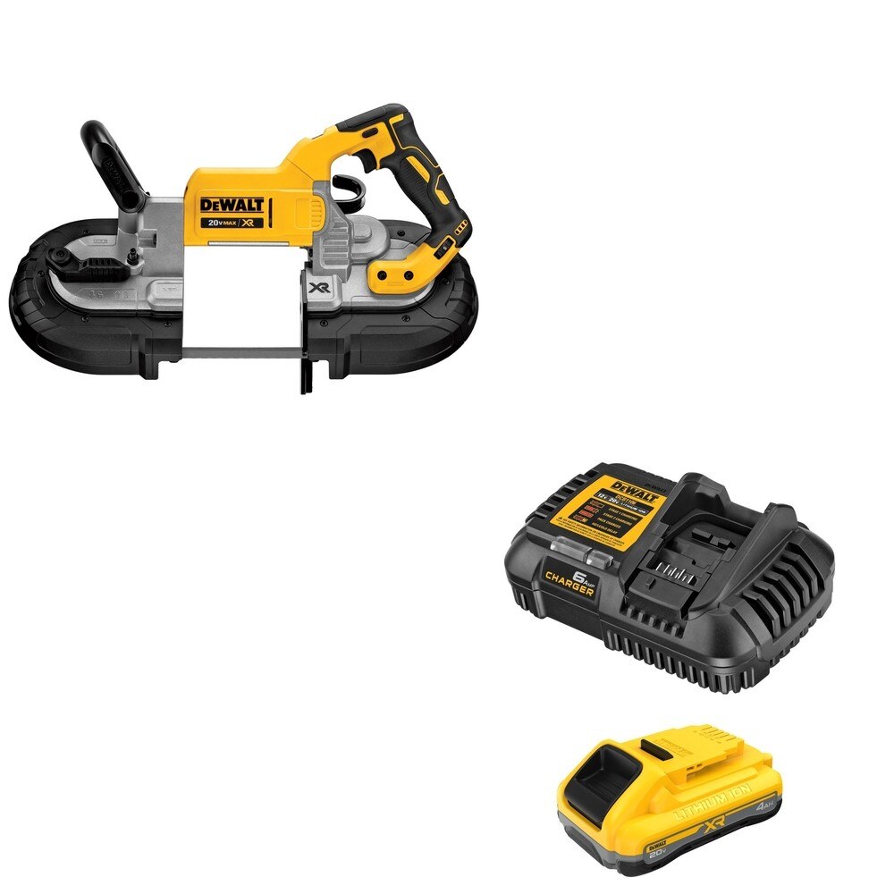 DeWalt DCS374B 20V MAX Deep Cut Band Saw W/ DCB2104C POWERPACK 4Ah Kit