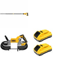 DeWalt DCE531B 20V MAX Concrete Pencil Vibrator W/ DCS374B and DCB2104-2 POWERPACK 4Ah 2-Pack