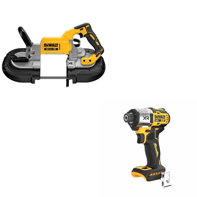 DeWalt DCS374B 20V MAX Deep Cut Band Saw W/ DCF845B 3-Speed Impact Driver