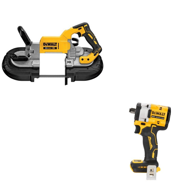 DeWalt DCS374B 20V MAX Deep Cut Band Saw W/ DCF921B ATOMIC Impact Wrench