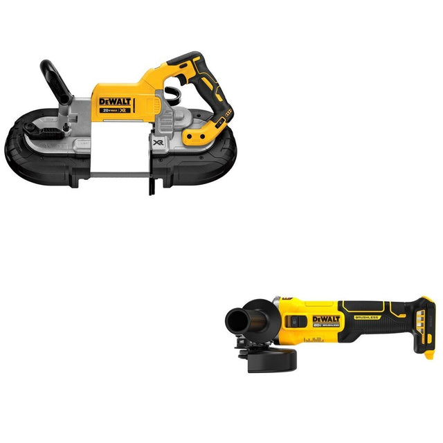 DeWalt DCS374B 20V MAX Deep Cut Band Saw W/ DCG407B Slide-Switch Grinder