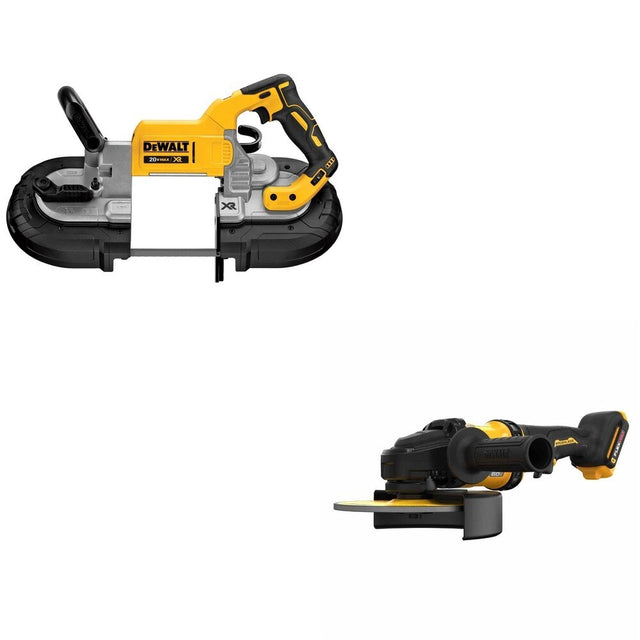 DeWalt DCS374B 20V MAX Deep Cut Band Saw W/ DCG440B 7 in. Grinder