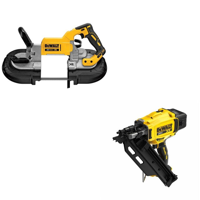 DeWalt DCN930B 20V MAX XR 30-Degree Framing Nailer W/ DCS374B Deep Cut Band Saw