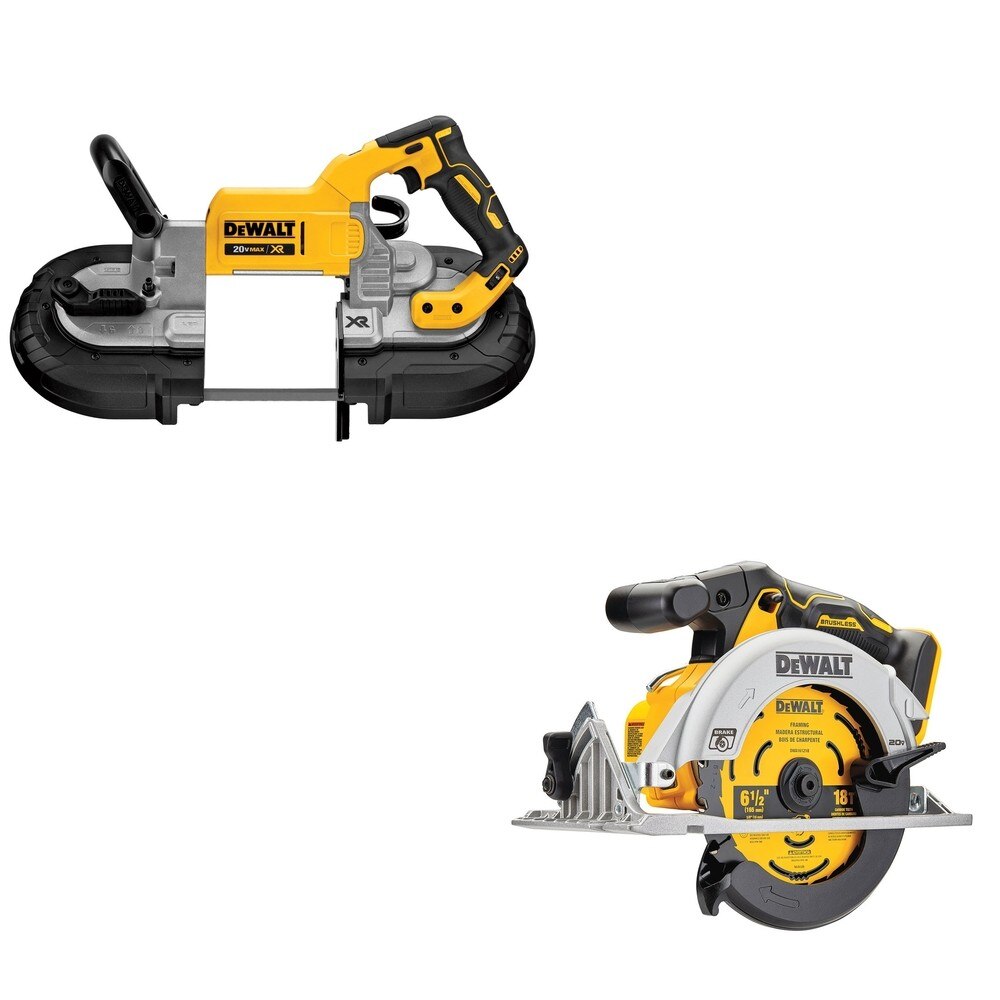 DeWalt DCS374B 20V MAX Deep Cut Band Saw W/ DCS565B 6-1/2 in. Circular Saw