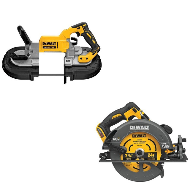 DeWalt DCS578B 60V MAX 7-1/4 in. Circular Saw W/ DCS374B Deep Cut Band Saw