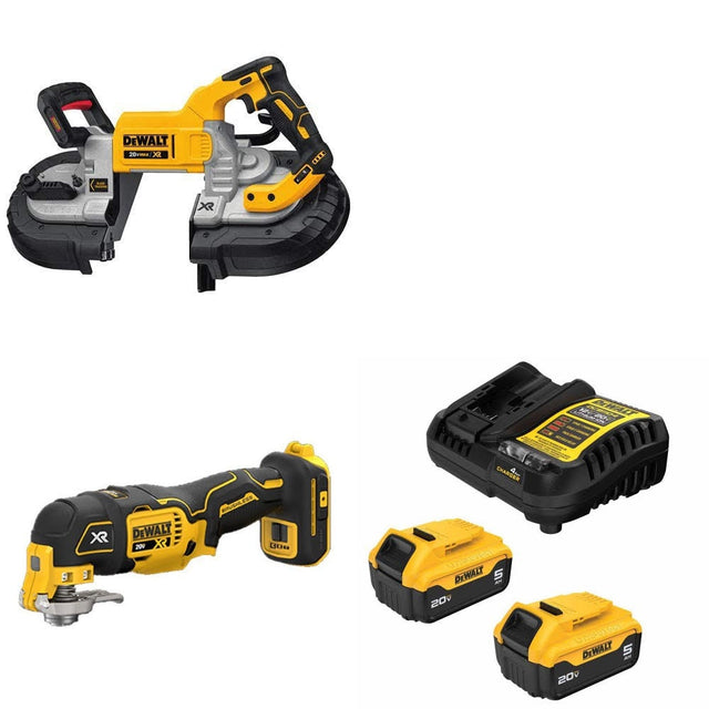 DeWalt DCS376B Bandsaw Kit W/ DCS356B Multi-Tool and FREE DCB205-2C Battery Kit