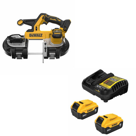DeWalt DCS378B 20V 3-1/4" Band Saw, Bare W/ DCB205-2C 20V MAX 5Ah Battery Kit
