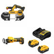DeWalt DCS379B 20V MAX Bandsaw Kit W/ DCE555B Drywall Tool and FREE DCB205 Battery Kit
