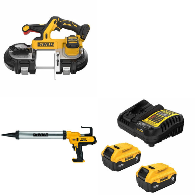 DeWalt DCS379B 20V Bandsaw Kit W/ DCE580B Adhesive Gun and FREE DCB205 Battery Kit