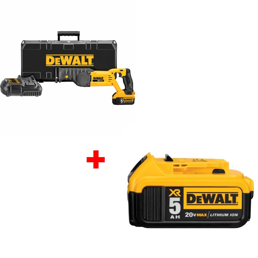 DeWalt DCS380P1 20V MAX Recip Saw Blade Kit w/ FREE DCB205 20V Battery Pack