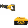 DeWalt DCS382B 20V MAX RECIP SAW, Bare W/ DCB206 20V MAX 6.0Ah Battery Pack
