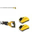 DeWalt DCE531B 20V MAX Concrete Pencil Vibrator W/ DCB2104-2 POWERPACK 4Ah 2-Pack and DCS382B