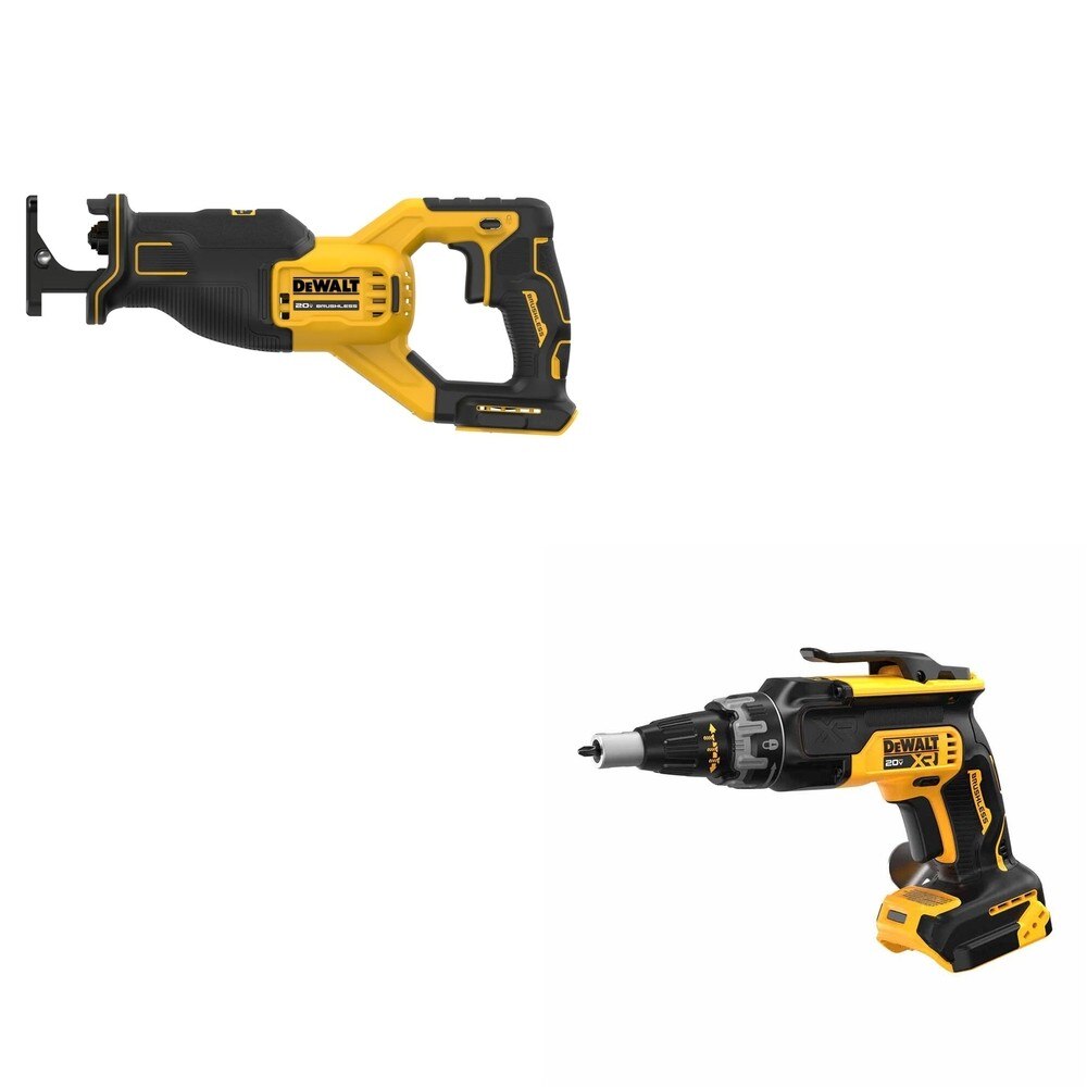 DeWalt DCF630B 20V MAX XR Drywall Screwgun W/ DCS382B Reciprocating Saw
