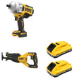 DeWalt DCF961B High Torque Impact Wrench W/ DCB2104-2 POWERPACK 4Ah 2-Pack and DCS382B