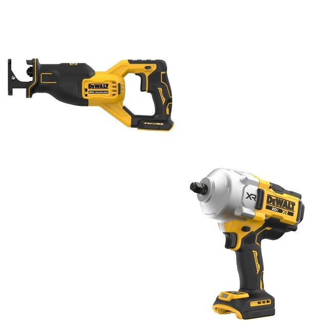 DeWalt DCF961B 20V MAX XR 1/2 in. High Torque Impact Wrench W/ DCS382B Reciprocating Saw