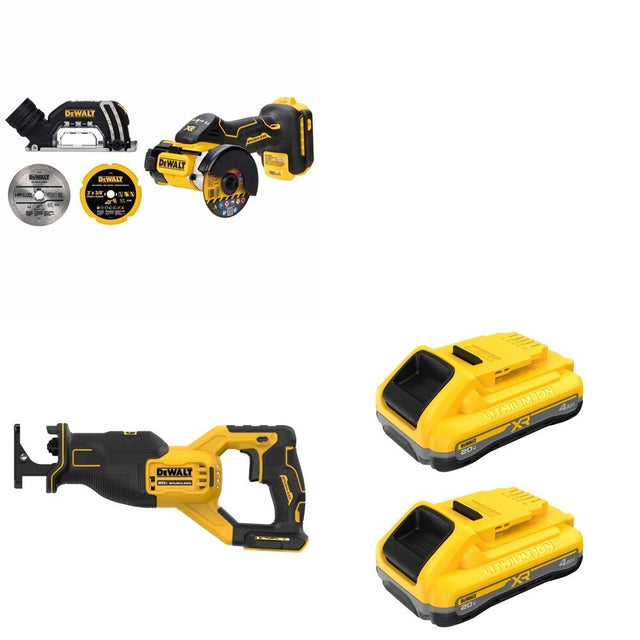 DeWalt DCB2104-2 POWERPACK 4Ah 2-Pack W/ DCS382B and DCS438B 3 in. Cut-Off Tool