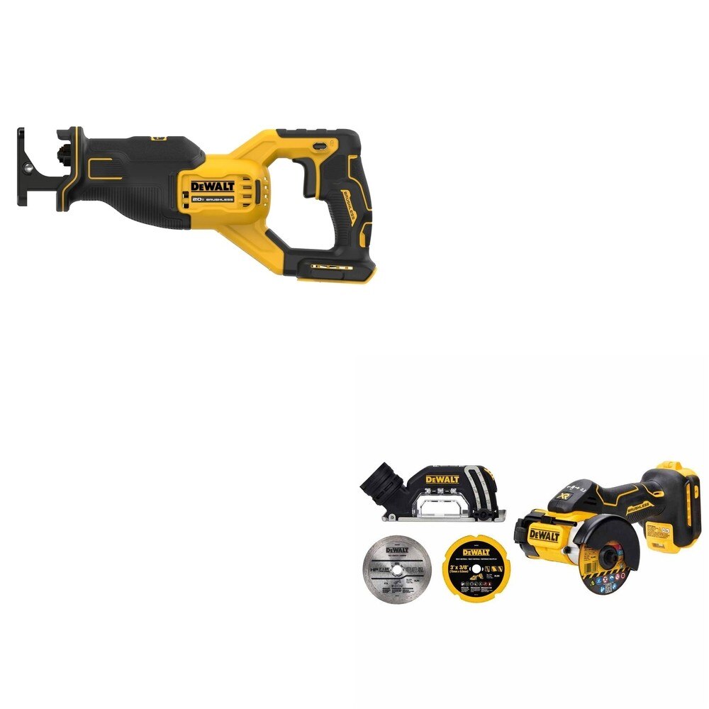 DeWalt DCS382B 20V MAX Reciprocating Saw W/ DCS438B 3 in. Cut-Off Tool