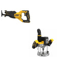 DeWalt DCW620B 20V MAX XR 2-1/4 HP Plunge Router W/ DCS382B Reciprocating Saw