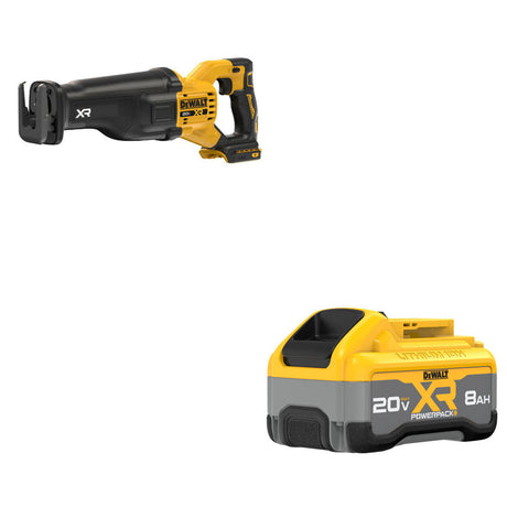 DeWalt DCS384B 20V Max XR Recip Saw W/ FREE DCB2108 20V MAX POWERPACK Battery