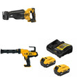 DeWalt DCS384B 20V Max Reciprocating Saw Kit W/ DCE560B Caulking Gun and FREE DCB205-2C Battery Kit