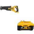 DeWalt DCS389B 60V Max Recip Saw, Bare W/ DCB206 20V MAX 6.0Ah Battery Pack