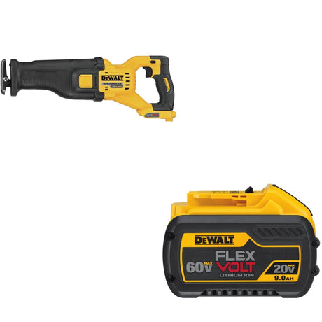 DeWalt DCS389B 60V Max Recip Saw-Bare w/ FREE DCB609 20V/60V MAX 9.0AH Battery