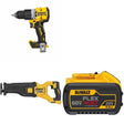 DeWalt DCS389B 60V MAX Reciprocating Saw W/ DCB609 9.0Ah Battery and DCD806B Hammer Drill