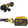 DeWalt DCS389B 60V MAX Reciprocating Saw W/ DCB609 9.0Ah Battery and DCG402B Angle Grinder