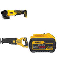 DeWalt DCS389B 60V Recip Saw W/ DCB609 FLEXVOLT 9.0Ah Battery and DCG408B Paddle-Switch Grinder