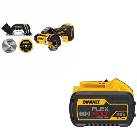 DeWalt DCB609 FLEXVOLT 20V/60V MAX 9.0Ah Battery W/ DCS438B 3 in. Cut-Off Tool