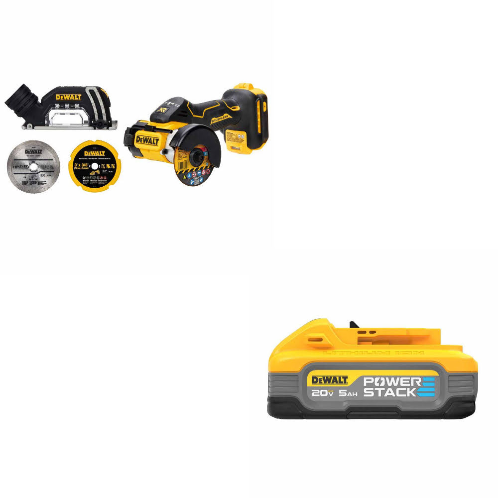 DeWalt DCS438B 20V MAX XR 3" Cut-Off Tool W/ DCBP520 20V Max PowerStack Battery