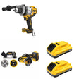 DeWalt DCB2104-2 POWERPACK 4Ah 2-Pack W/ DCD1007B Hammer Drill and DCS438B 3 in. Cut-Off Tool