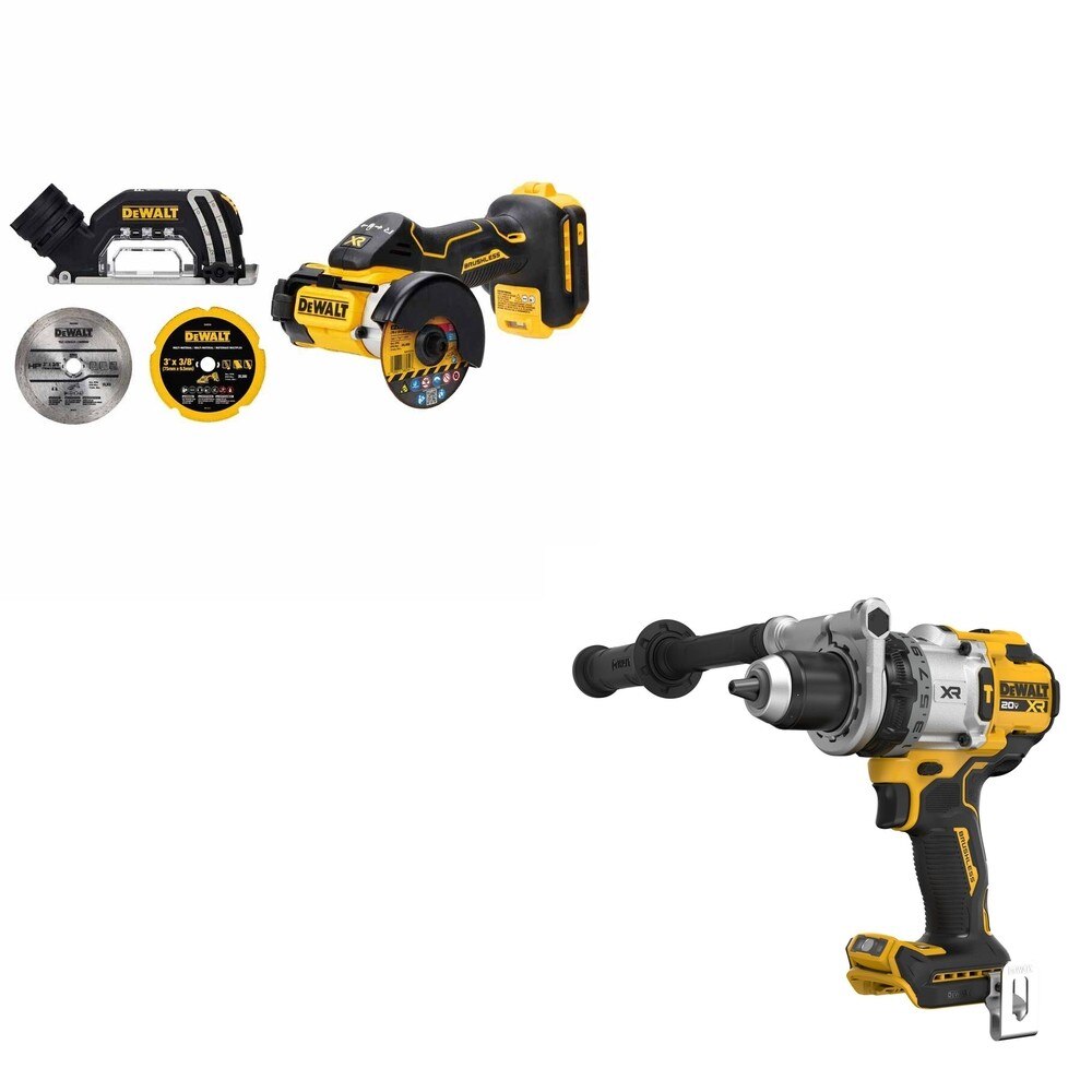 DeWalt DCD1007B 20V MAX XR 1/2 in. Hammer Drill W/ DCS438B 3 in. Cut-Off Tool