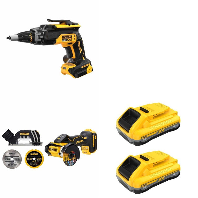 DeWalt DCB2104-2 POWERPACK 4Ah 2-Pack W/ DCF630B and DCS438B 3 in. Cut-Off Tool