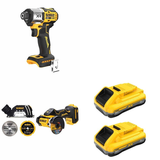 DeWalt DCB2104-2 POWERPACK 4Ah 2-Pack W/ DCF845B 3-Speed Impact Driver and DCS438B