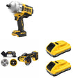 DeWalt DCF961B High Torque Impact Wrench W/ DCB2104-2 POWERPACK 4Ah 2-Pack and DCS438B