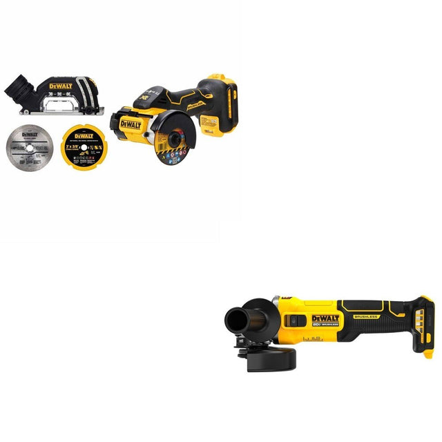 DeWalt DCG407B 20V MAX 4-1/2 in. Slide-Switch Grinder W/ DCS438B 3 in. Cut-Off Tool