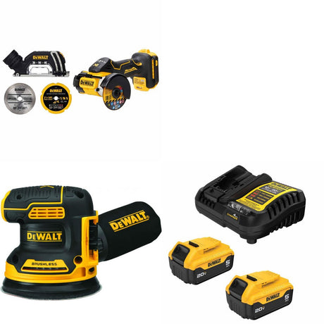 DeWalt DCS438B 20V MAX Cut-Off Tool Kit W/ DCW210B Sander and FREE DCB205 Battery Kit