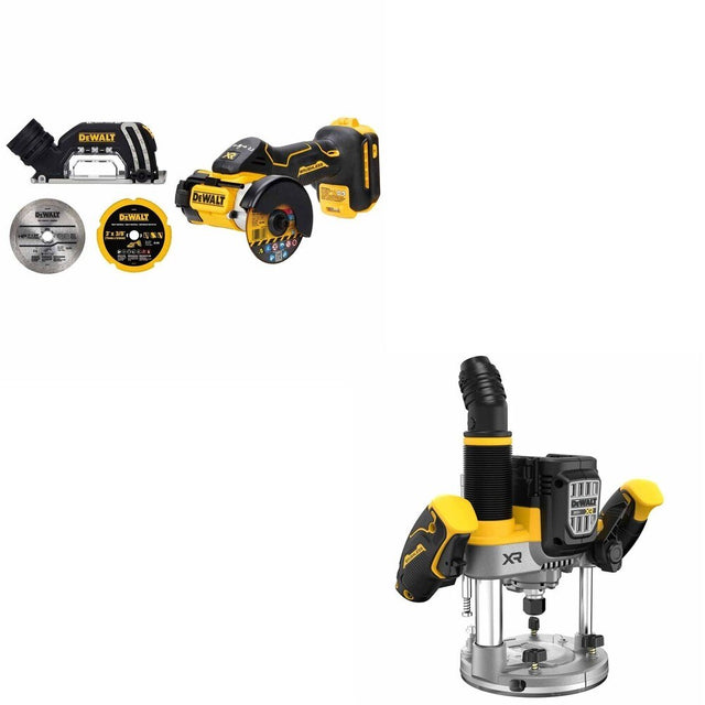 DeWalt DCW620B 20V MAX XR 2-1/4 HP Plunge Router W/ DCS438B 3 in. Cut-Off Tool
