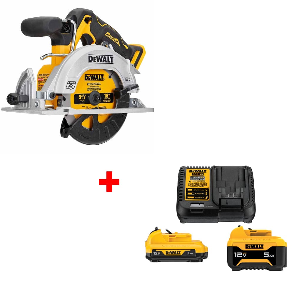 DeWalt DCS512B XTREMETM 12V MAX* 5-3/8" Circ Saw w/ FREE DCB135C 12V Starter Kit